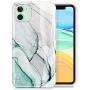 GVIEWIN Marble iPhone 11 Case, Ultra Slim Thin Glossy Soft TPU Rubber Gel Phone Case Cover Compatible iPhone 11 6.1 Inch 2019 (Agaria/Cyan)