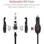 BESTEK 3-Socket 200W 12V/24V DC Cigarette Lighter Power Adapter with 6A 4-Port Car USB Splitter Charger