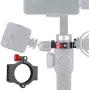 Smooth 4 Rode Clamp Ring Extension Adapter with Cold Shoe for Zhiyun Smooth 4, Applied to Rode Microphone/LED Video Light/Monitor Vlogging