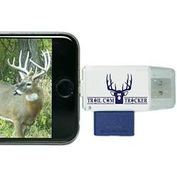 Trail Cam Tracker SD Card Reader for iPhone & Android – Best & Fastest Game Camera Viewer – Deer Hunting Smartphone Memory Card Player - Free Case- Hunt Big Bucks (iPhone (All-in-one Version))