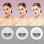 Auxiwa Clip on Selfie Ring Light [Rechargeable Battery] with 36 LED for Smart Phone Camera Round Shape, White