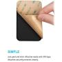 COCOFU Phone Card Sleeve, 3 Pack Cell Phone Ultra Slim Silicone RFID Blocking 3M Self Adhesive Stick on Pocket for Smartphones (Black)