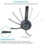 Cyber Acoustics 3.5mm Stereo Headset with Headphones and Noise Cancelling Microphone for PCs, Tablets, and Cell Phones in The Office, Classroom or Home (AC-5002A)