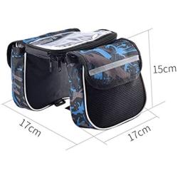 RBB-Bike Bag Bike Frame Bag，Bicycle Bag for Cell Phone, Waterproof 6.2 Inch Touch Screen Mobile Phone Bag Bicycle Accessories