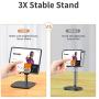 Cell Phone Stand [ Upgraded Height and Angle Adjustable ], YIKA Desk Phone Holder, Cradle [ Thick Case Friendly ], Compatible with All Mobile Phones/Kindle/Tablet/iPhone/Switch (4-9.7in)