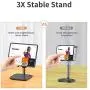 Cell Phone Stand [ Upgraded Height and Angle Adjustable ], YIKA Desk Phone Holder, Cradle [ Thick Case Friendly ], Compatible with All Mobile Phones/Kindle/Tablet/iPhone/Switch (4-9.7in)