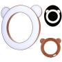 Yosoo Studio Makeup Selfie LED Ring Light Fill Lamp with Phone Clips Holder for Photography(Brown Bear)