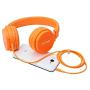 ONTA gorsun Foldable On Ear Audio Adjustable Lightweight Headphone for chlidren Cellphones Smartphones iPhone Laptop Computer Mp3/4 Earphones (Orange)
