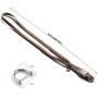FORCEHOLD Leather Zipper Steel Detachable Push Button Buckle Car Key Lanyard,ID Card Holder Neck Straps,Phone Holder Straps Necklace,Mobile Phone Anti-Lost Anti-Theft Rope Straps (Brown)