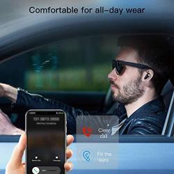 Bluetooth Headset, Kendir V5.0 Wireless Headphone Cell Phone Earpiece 8 Hrs Talking Time with Mic, Volume Control, Handsfree Earbud for iPhone, Android, Smartphone (One Piece, Black)