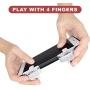 YaLiu 3 Triggers Mobile Game Controller, Transparent Gaming Triggers Aim and Shoot Buttons for PUBG/Knives Out/Rules of Servival Jostick for Android iOS Phone