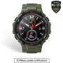 Amazfit T-Rex Smartwatch, Military Standard Certified, Tough Body, GPS, 20-Day Battery Life, 1.3 AMOLED Display, Water Resistant, 14-Sports Modes, Army Green