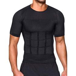 Mens Slimming Body Shaper Seamless Compression Shirt Tummy Control Slimmer Shapewear Gynecomastia Undershirt