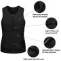 Wonderience Neoprene Sauna Suit for Men Waist Trainer Vest Zipper Body Shaper with Adjustable Tank Top