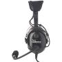 Cadence CA501 Premium PNR Stereo Pilot Aviation Headset with Aux Input and Carrying Case - Jet Black