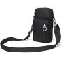 WATACHE Outdoor Sweat-Proof Running Armbag Cross-Body Shoulder Casual Wallet Purse Crossbody Bag Gym Fitness Cell Phone Key Holder for iPhone Xs Max/Xr, Galaxy Note 10, Huawei P30 Pro,Black
