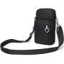 WATACHE Outdoor Sweat-Proof Running Armbag Cross-Body Shoulder Casual Wallet Purse Crossbody Bag Gym Fitness Cell Phone Key Holder for iPhone Xs Max/Xr, Galaxy Note 10, Huawei P30 Pro,Black