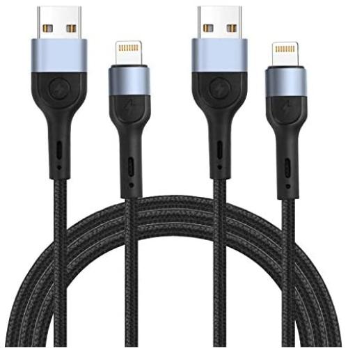 Apple MFI Certified iPhone Charger 1ft, CyvenSmart 2 Pack Fast Charger Nylon Braided Lightning Cable 1 Foot, iPhone Charging Cables for iPhone Xs XR X 8 8+ 7 7+ 6 6+ 11 Pro iPad iPod