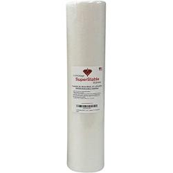 Invisible Mesh Stabilizer White 1.5 oz 14.5 inch x 25 Yard Roll. SuperStable Embroidery Stabilizer Backing