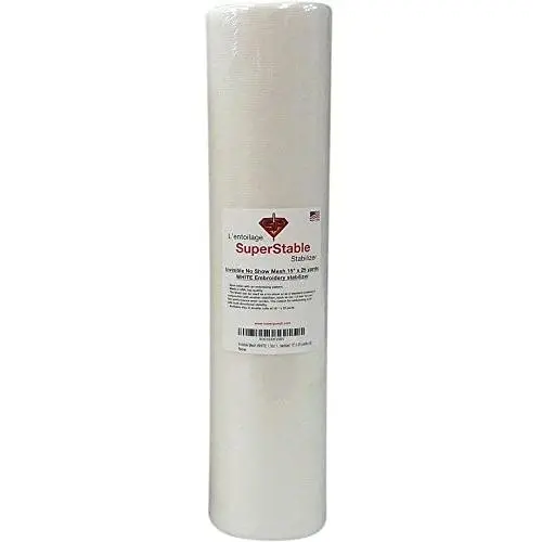 Invisible Mesh Stabilizer White 1.5 oz 14.5 inch x 25 Yard Roll. SuperStable Embroidery Stabilizer Backing Invisible Mesh Stabilizer White 1.5 oz 14.5 inch x 25 Yard Roll. SuperStable Embroidery Stabilizer Backing