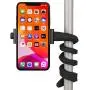 iTODOS Portable Flexible Cell Phone Holder Stand for Car, Kitchen, Desk, Grocery Shopping Cart,Compatible with iPhone, Android, GoPro, DSLR, Action Camera(Black)