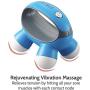 HoMedics, Quatro Mini Hand-Held Massager with Hand Grip, Battery Operated Vibration Massage, 4 Massage Nodes, Powered by 2 AAA Batteries (Included), Available in 3 Colors (Pink, Blue, or Teal)