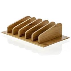 Prosumers Choice Natural Bamboo Charging Station Rack Valet Dock Organizer for Smartphones and Tablets