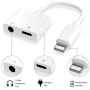 Headphone Dongle Adapter for iPhone SE/Xs Max/XR/ 8/10（X） / 7/7 Plus/11/11 Pro,Splitter Adaptor to 3.5mm Jack Earphone Converter Charge Accessories, Cables & Audio Adaptor Connector Support All iOS