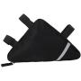 MOOCY Bicycle Bike Storage Bag Triangle Saddle Frame Strap-On Pouch for Cycling -Black