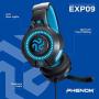 Phenom EXP09 Stereo Gaming Headset for PS4, Xbox, Tablet or Smartphone, Noise Cancelling Headphones with Boom Mic and LED Glow Lights (Blue)