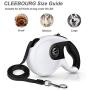 CLEEBOURG Retractable Dog Leash, Anti-bite Heavy Duty Pet Walking Leash with Anti-Slip Handle, 16ft Strong Nylon Tape, One-Handed Brake, Pause, Lock