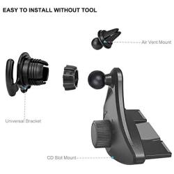 CD Slot Car Grips Phone Holder for Collapsible Grip/Socket Mount Users, Air Vent Clip Car Mount for Phone Stand Compatible with iPhone 11 Pro Max XR Xs X 8 7 Plus Galaxy Note10 9 S10
