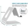 COOLOO Cell Phone Stand,【2 Pack】 Mobile Phone Anti-Skid Holder, Cradle, Dock Compatible Android Smartphone, Phone 11 Pro Xs Max Xr X 8 7 6 6s Plus 5s, Accessories Desk - Silver