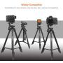 Lightweight Tripod 55-Inch, Aluminum Travel/Camera/Phone Tripod with Carry Bag, Maximum Load Capacity 6.6 LB, 1/4" Mounting Screw for Phone, Camera, Traveling, Laser Measure, Laser Level