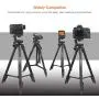 Lightweight Tripod 55-Inch, Aluminum Travel/Camera/Phone Tripod with Carry Bag, Maximum Load Capacity 6.6 LB, 1/4" Mounting Screw for Phone, Camera, Traveling, Laser Measure, Laser Level Lightweight Tripod 55-Inch, Aluminum Travel/Camera/Phone Tripod with Carry Bag, Maximum Load Capacity 6.6 LB, 1/4" Mounting Screw for Phone, Camera, Traveling, Laser Measure, Laser Level
