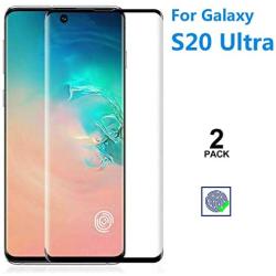 HD Galaxy S20 Ultra Screen Protector (2 Pack) [Support Fingerprint Unlock] [Case Friendly] [9H Hardness] [Easy Install & No bubble] Tempered Glass Protector compatible with Samsung Galaxy S20 Ultra