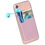 SHANSHUI Cell Phone Wallet, Adhesive Card Sleeve Silicone Card Pouch Stick on Phone Compatible with iPhone/Samsung Galaxy/Sony/Huawei and Most Smart Phones (Black,White,Pink)