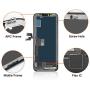 YPLANG for iPhone X Screen Replacement, LCD Display 5.8 inch with 3D Touch Digitizer Frame Assembly with Magnetic Screws Map, Complete Repair Tools and Screen Protector