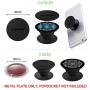 Metal Plate for Socket User, Pop-Tech MagicPlate with 3M Sticky Adhesive Replacement for Magnetic Phone Car Mount & Magnet Cell Phone Cradle Holder - 6 Rose Gold, 2 Black