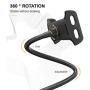 Aluminium Gooseneck Tablet stand & Cell Phone Holder,Universal 360° Flexible Tablet mount| Lazy Arm Holder Clamp Mount Bracket Bed Dock Compatible with Pad Mini/Air 2/3/4,Tab 2 3 and 4.7-10.5" Devices