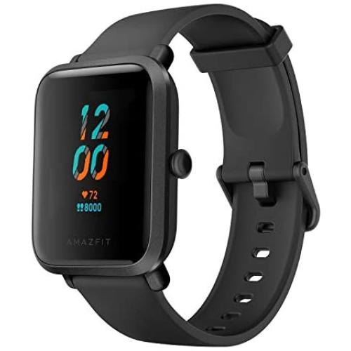 Amazfit Bip S Fitness Smartwatch, 40 Day Battery Life, 10 Sports Modes, Heart Rate, 1.28 Always-On Display, Water Resistant, Built-in GPS, Carbon Black