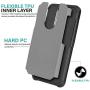 CasemartUSA Phone Case for [LG Journey LTE (L322DL)], [DuoTEK Series][Gray] Shockproof Defender Impact Resistant Cover for LG Journey LTE (Tracfone, Simple Mobile, Straight Talk, Total Wireless)