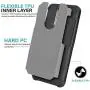 CasemartUSA Phone Case for [LG Journey LTE (L322DL)], [DuoTEK Series][Gray] Shockproof Defender Impact Resistant Cover for LG Journey LTE (Tracfone, Simple Mobile, Straight Talk, Total Wireless)