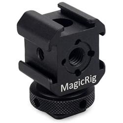 MAGICRIG 3-Side Cold Shoe Camera Shoe Bracket for Flash Light, LED Video Light, Microphone, Monitor Mount