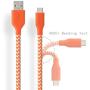 Fasgear Micro USB Cables, 3 Pack-3ft,6ft,10ft Quick Charge USB 2.0 to Micro USB Charger Braided Compatible for Galaxy S7 Edge S6 S5, HTC, LG, Android Smartphone, Xbox, Fire Kindle and More (Orange)