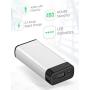 Portable Charger Power Bank Battery - by TalkWorks | 4000 mAh | Cell Phone Backup External Dual USB Power Pack for Apple iPhone 11, XR, XS, X, 8, 7, 6, iPad & Android for Samsung Galaxy - Silver