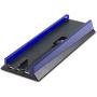 Kailisen Stand with HUB & Blue Light for PS4, Blue Led Light Vertical Stand Base with 3 USB HUB Port for Sony Playstation 4 PS4 Console (Black)
