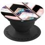Trendy Chic Geometric-Marble Pink Black White and Rose-Gold PopSockets Grip and Stand for Phones and Tablets