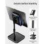 Cell Phone Stand [ Upgraded Height and Angle Adjustable ], YIKA Desk Phone Holder, Cradle [ Thick Case Friendly ], Compatible with All Mobile Phones/Kindle/Tablet/iPhone/Switch (4-9.7in)