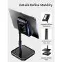 Cell Phone Stand [ Upgraded Height and Angle Adjustable ], YIKA Desk Phone Holder, Cradle [ Thick Case Friendly ], Compatible with All Mobile Phones/Kindle/Tablet/iPhone/Switch (4-9.7in)